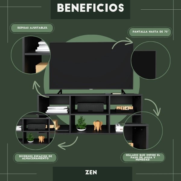 Mueble de TV Zen Negro
