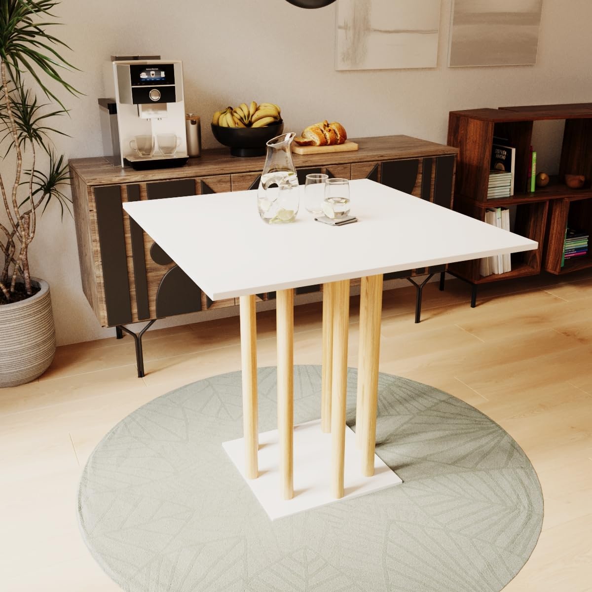 Mesa de Comedor Zuko Blanco - MORU MUEBLES