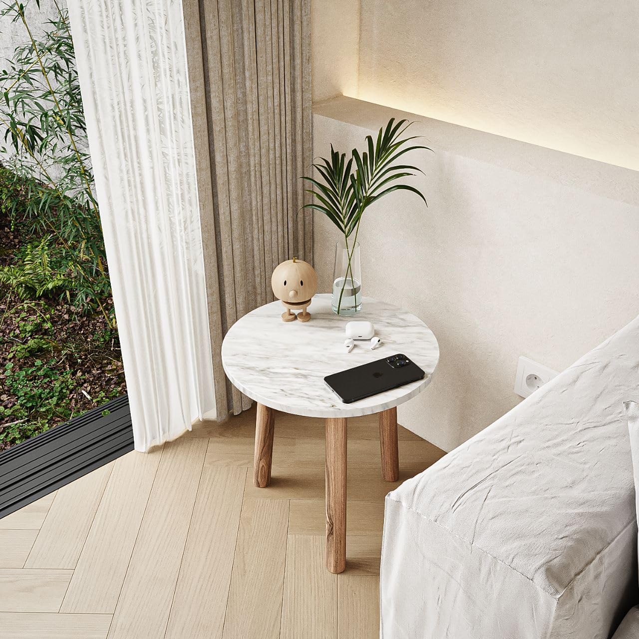Mesa auxiliar Pro Mármol - MORU MUEBLES