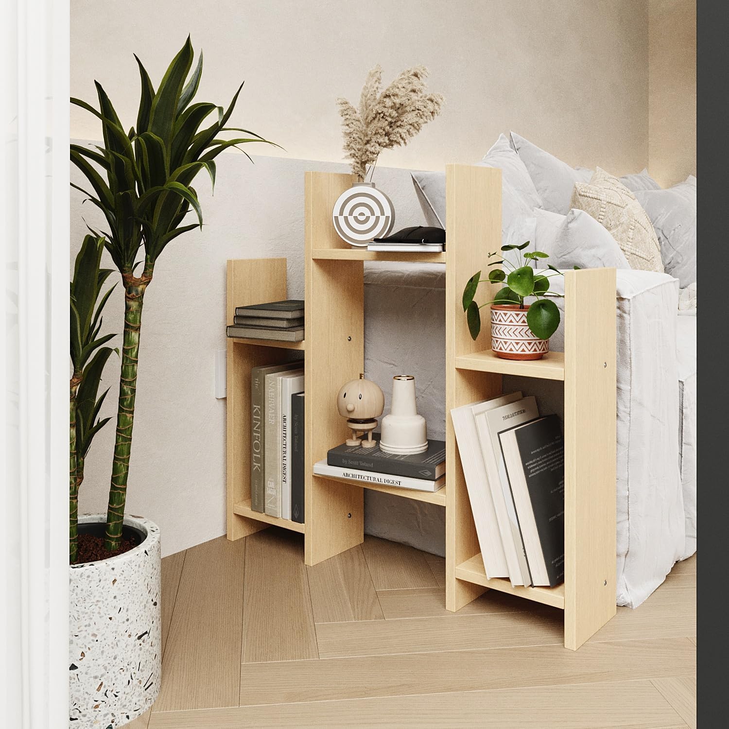 Librero Slim Roble - MORU MUEBLES