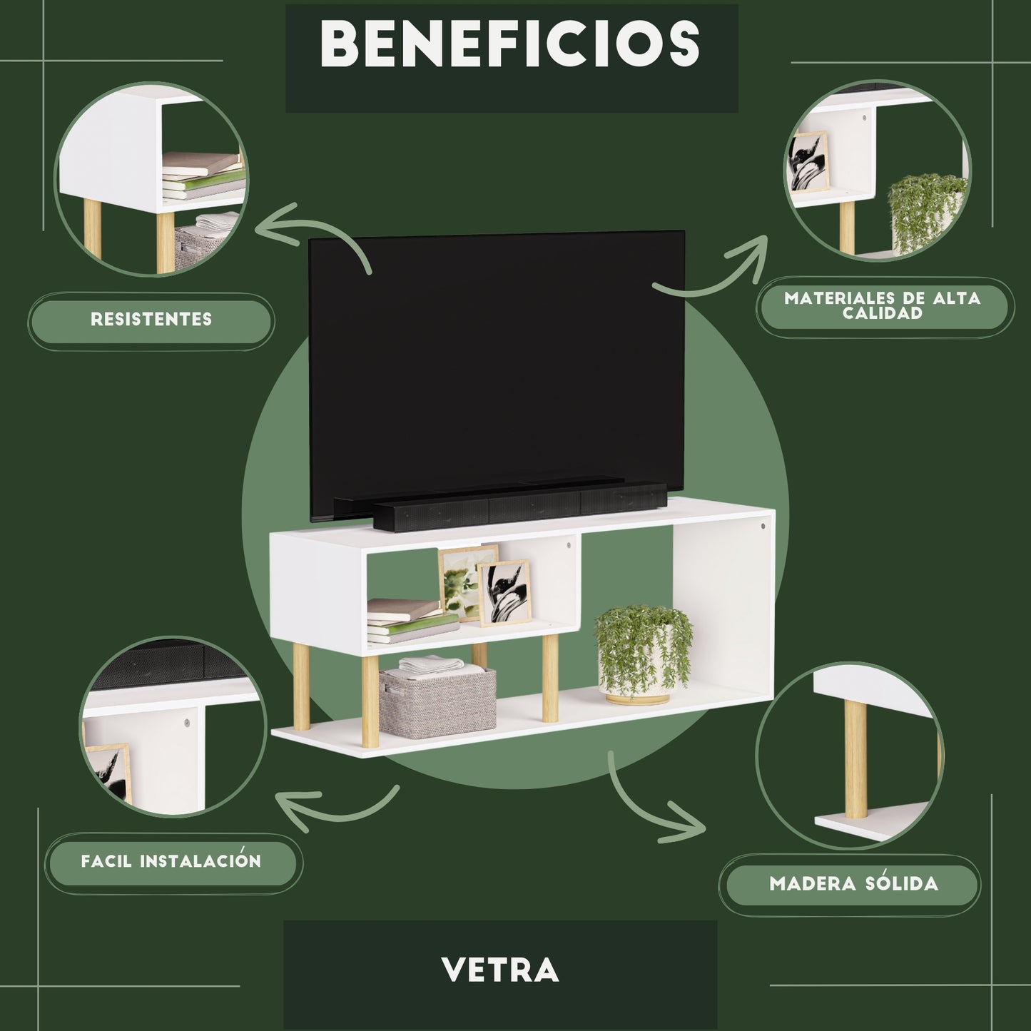 Mueble de TV Vetra Blanco