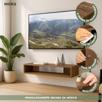 Mueble de TV o Repisa Flotante Lima Latte