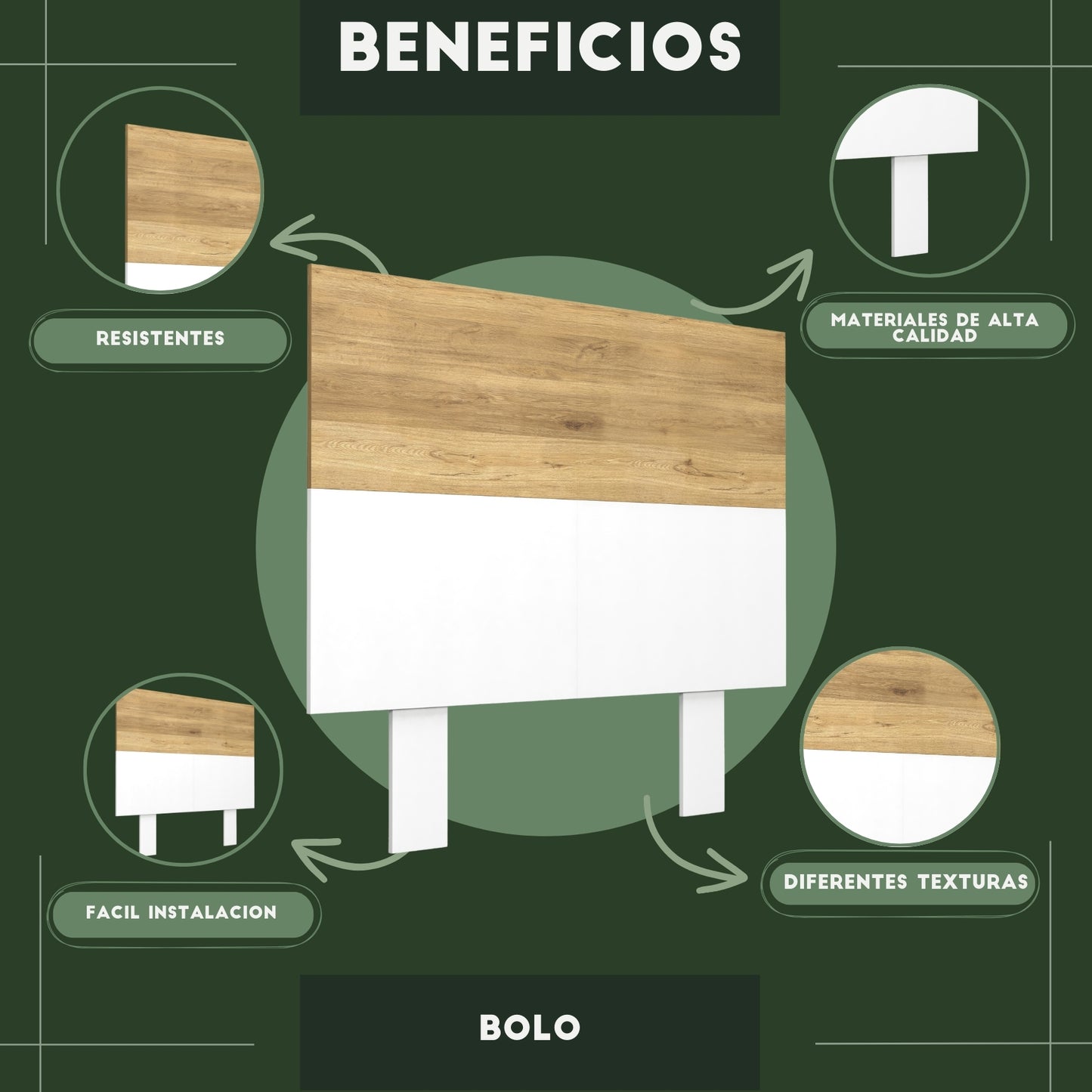 Cabecera Bolo Roble y Blanco