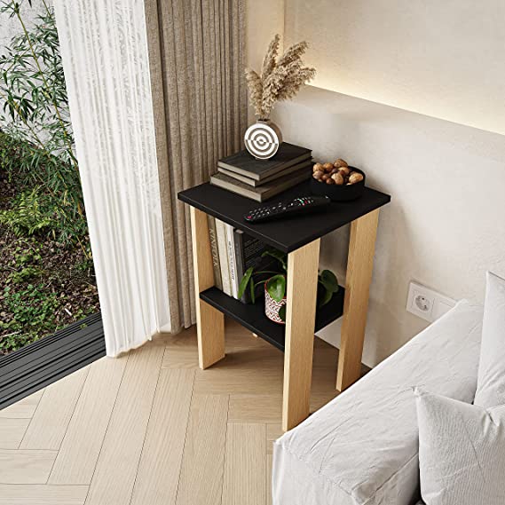 Mesa Auxiliar Lux Negro - MORU MUEBLES
