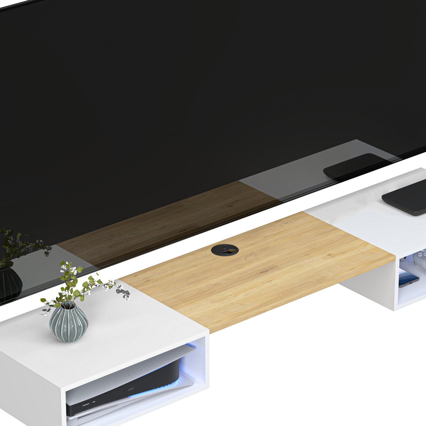 Mueble de TV o Repisa Flotante Belto Blanco