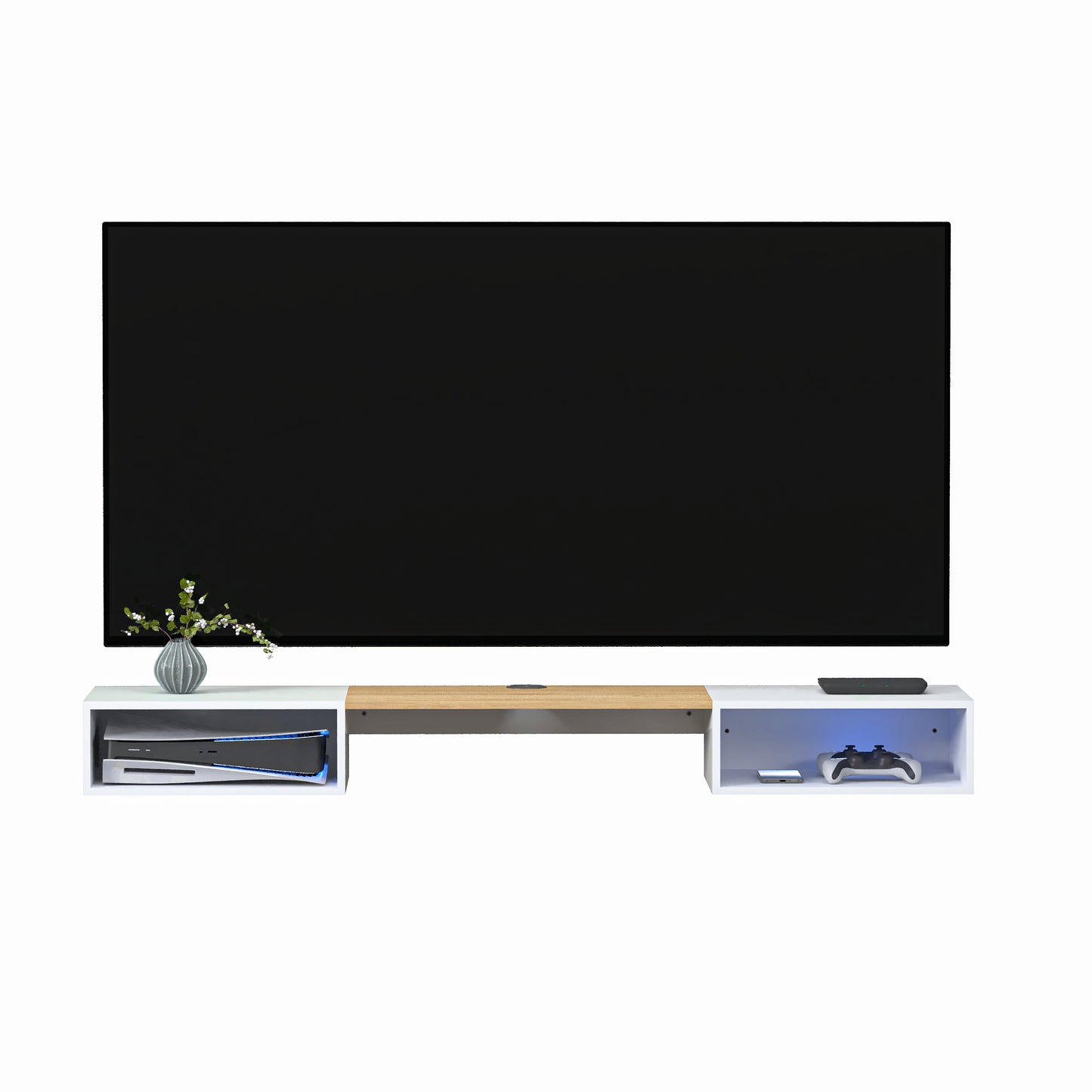 Mueble de TV o Repisa Flotante Belto Blanco