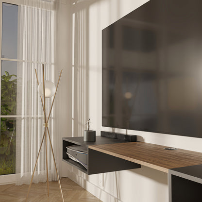 Mueble de TV o Repisa Flotante Belto Negro