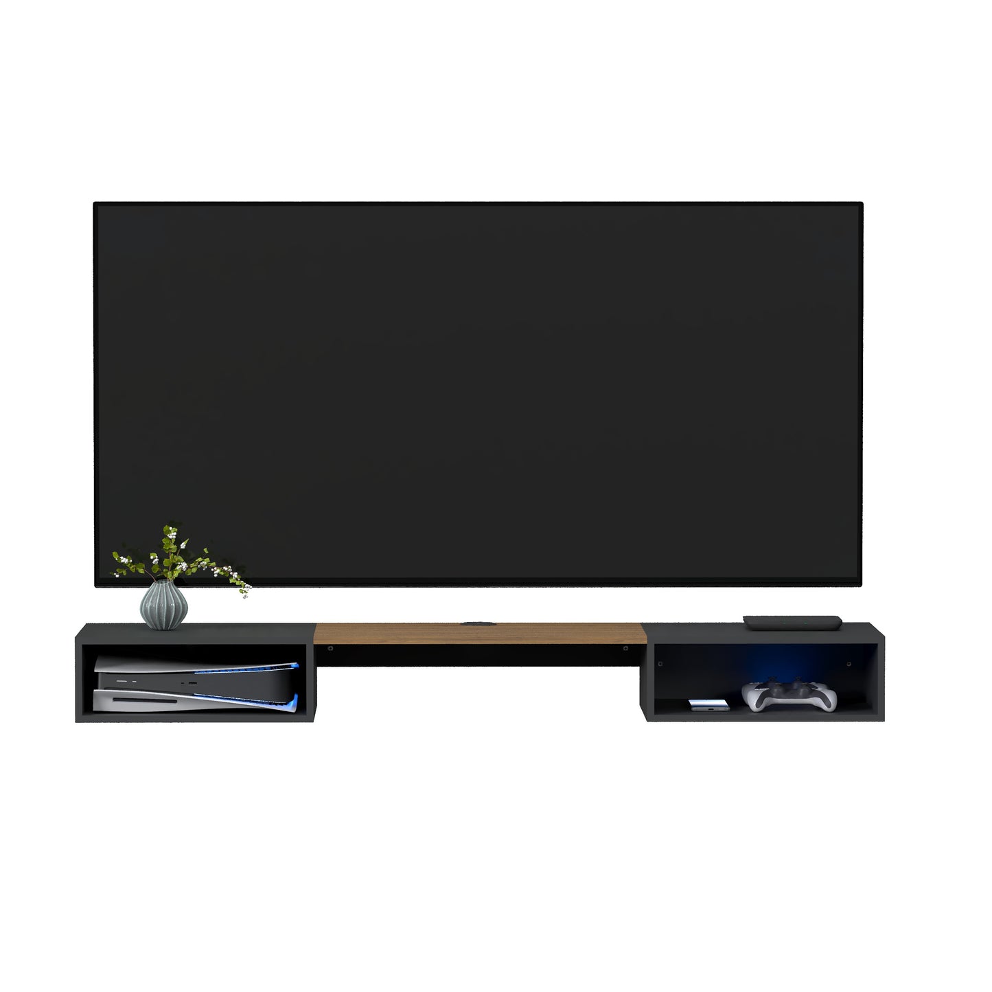 Mueble de TV o Repisa Flotante Belto Negro