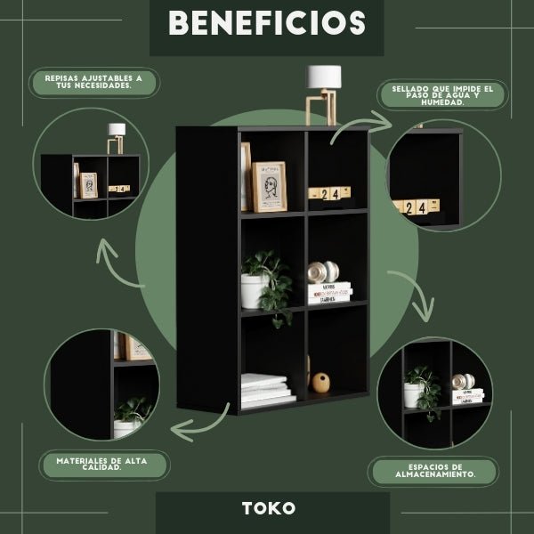 Librero Toko Negro