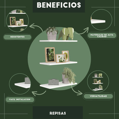 3 Repisas Spot Blanco