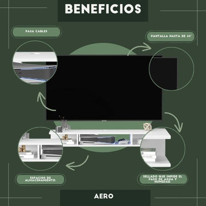 Mueble de TV o Repisa Flotante Aero Blanco