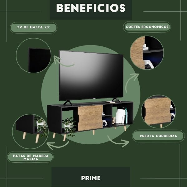 Mueble de TV 70" Prime Negro