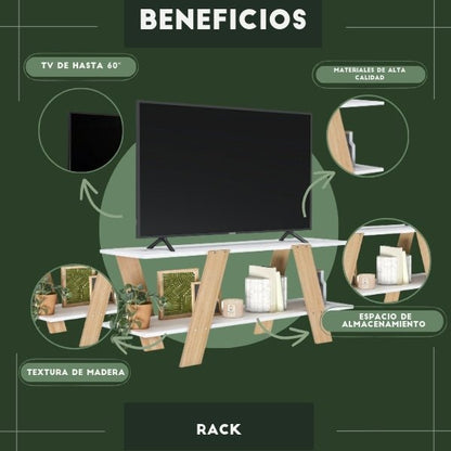 Mueble de TV Rack Blanco