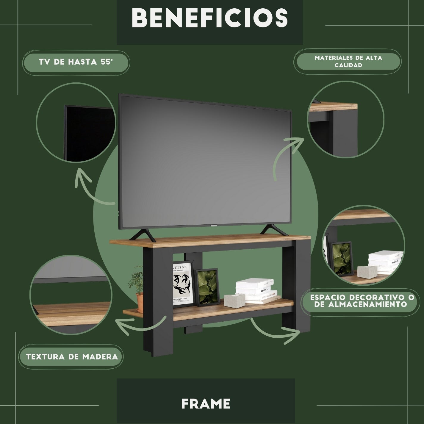 Mueble de TV Frame Latte