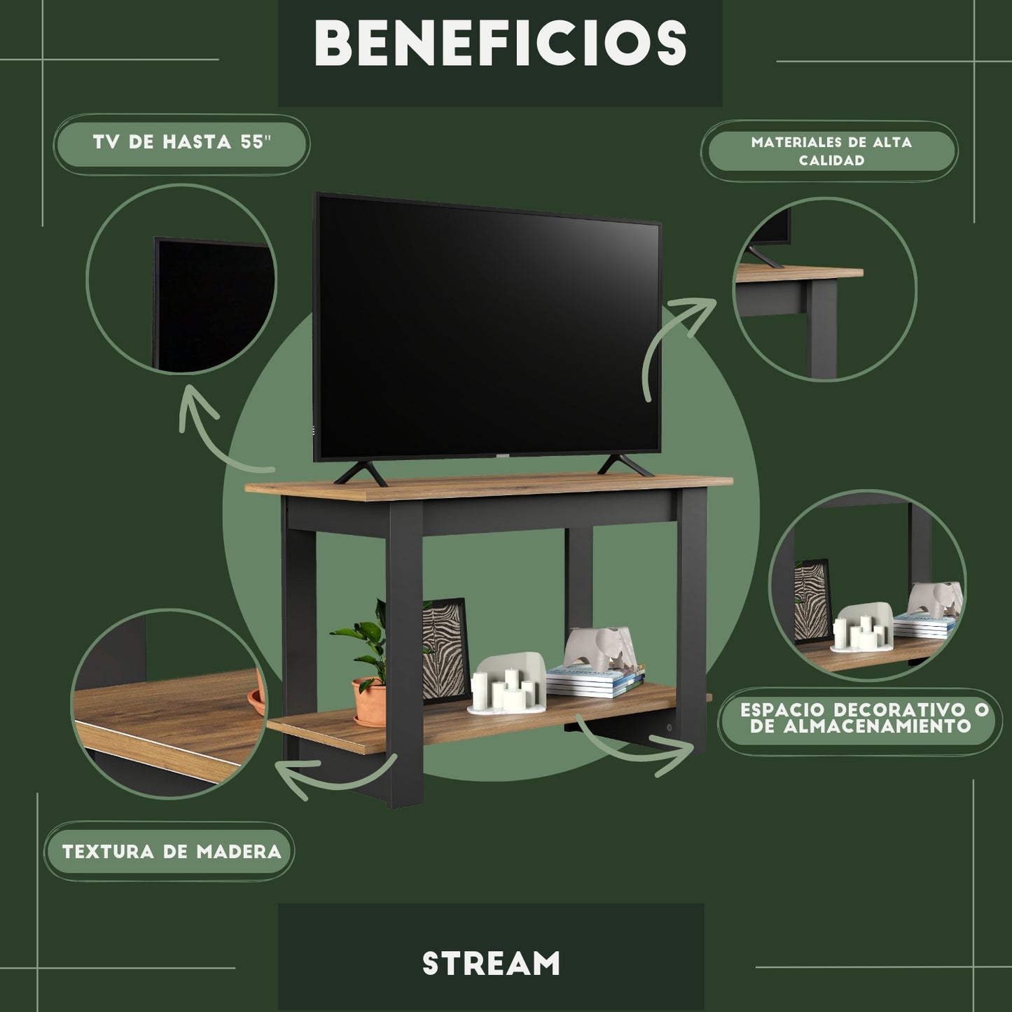 Mueble de TV Stream Latte