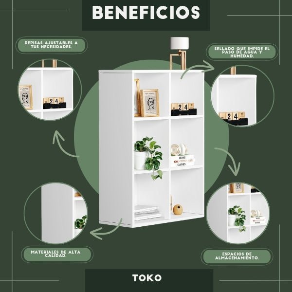 Librero Toko Blanco