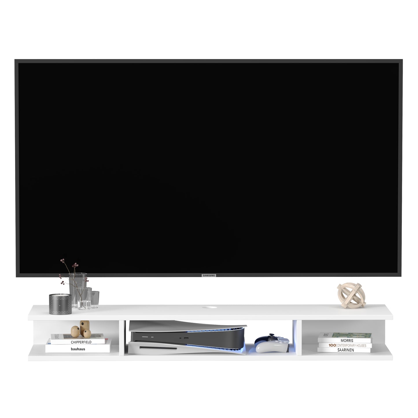 Mueble de TV o Repisa Flotante Aero Blanco
