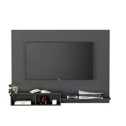 Mueble De Tv Panel Panorama Negro