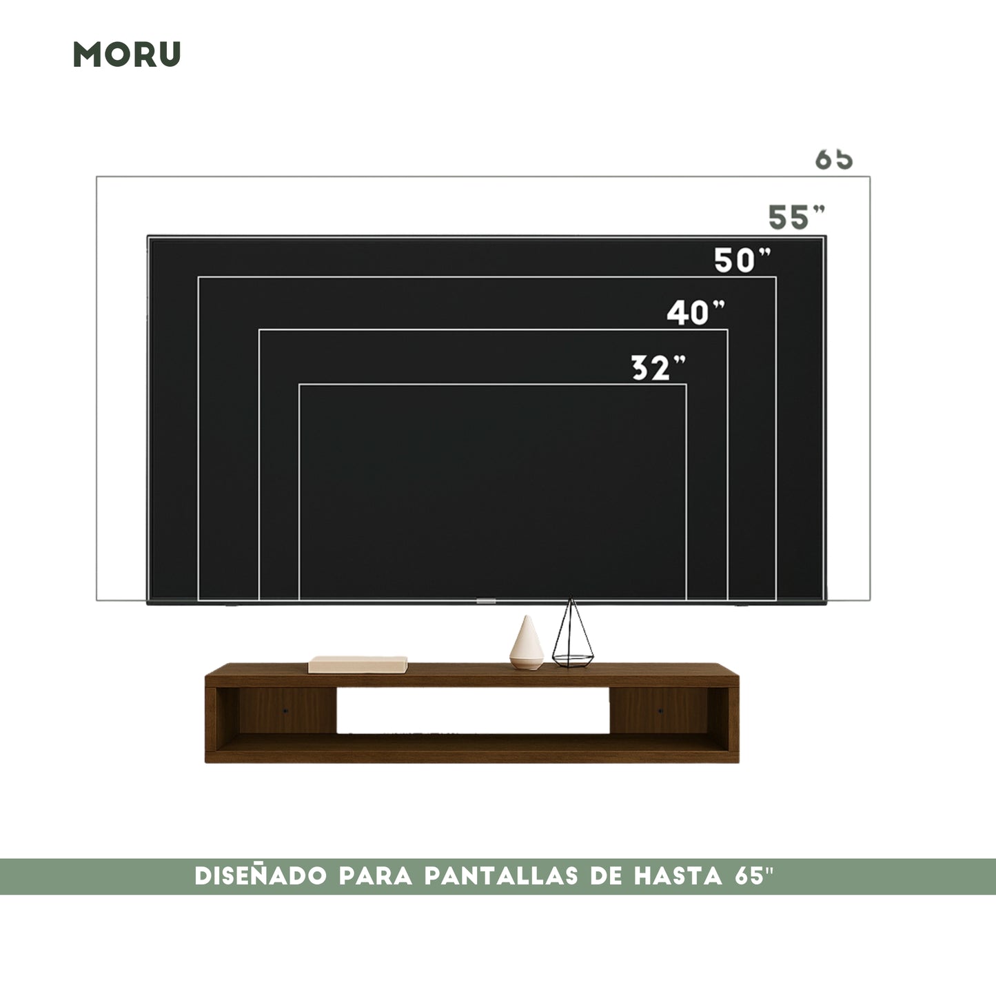 Mueble de TV o Repisa Flotante Lima Latte