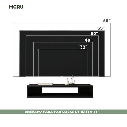 Mueble de TV o Repisa Flotante Lima Negro