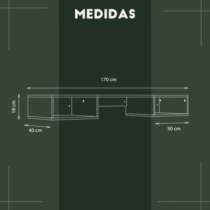 Mueble de TV o Repisa Flotante Belto Blanco