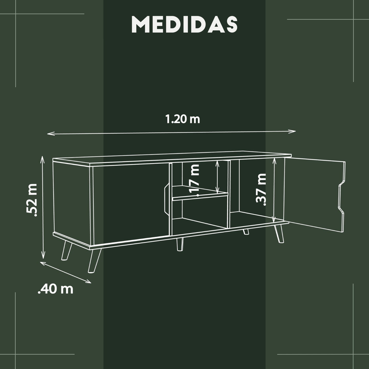 Mueble de TV Full Negro