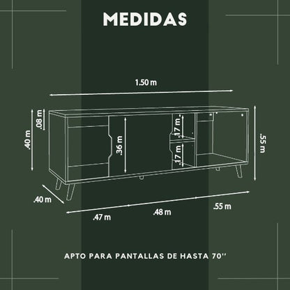 Mueble de TV 70" Prime Blanco