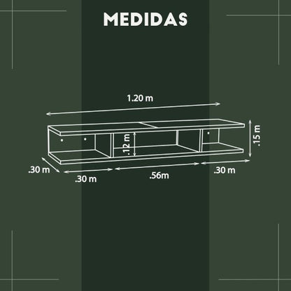 Mueble de TV o Repisa Flotante Aero Roble
