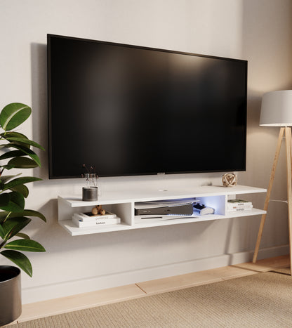 Mueble de TV o Repisa Flotante Aero Blanco