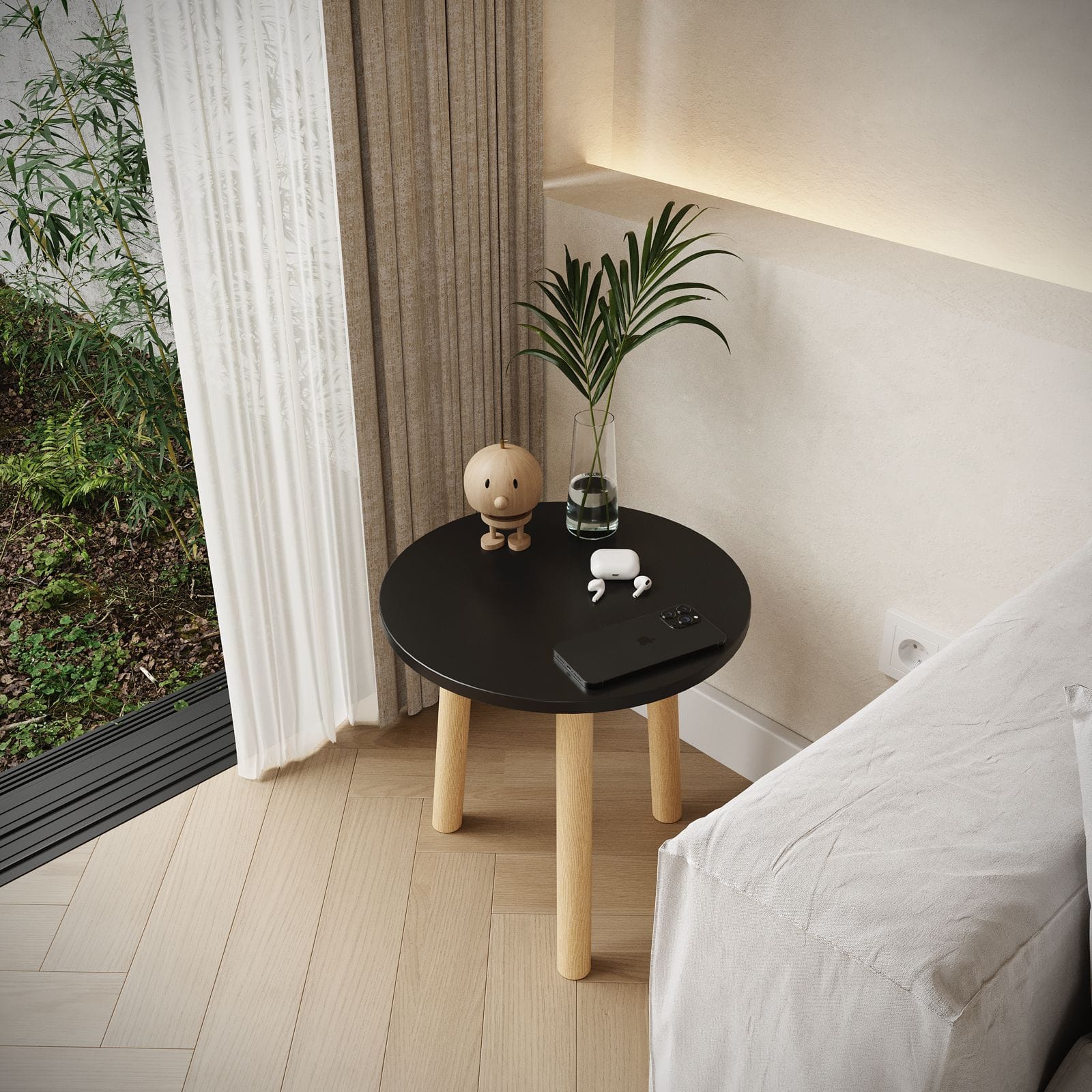 Mesa auxiliar Pro Negro - MORU MUEBLES