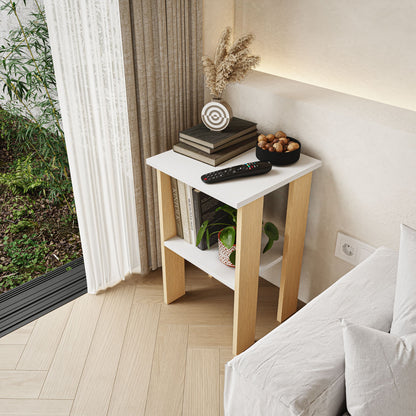 Mesa Auxiliar Lux Blanca - MORU MUEBLES