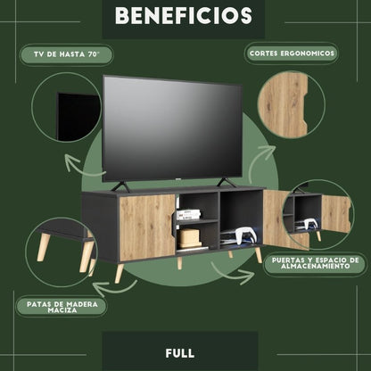 Mueble de TV Full Negro