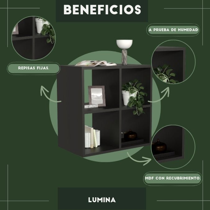 Librero Lumina Negro