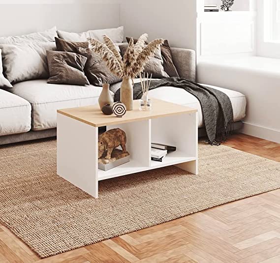 Mesa de Centro Smart  Roble y Blanco