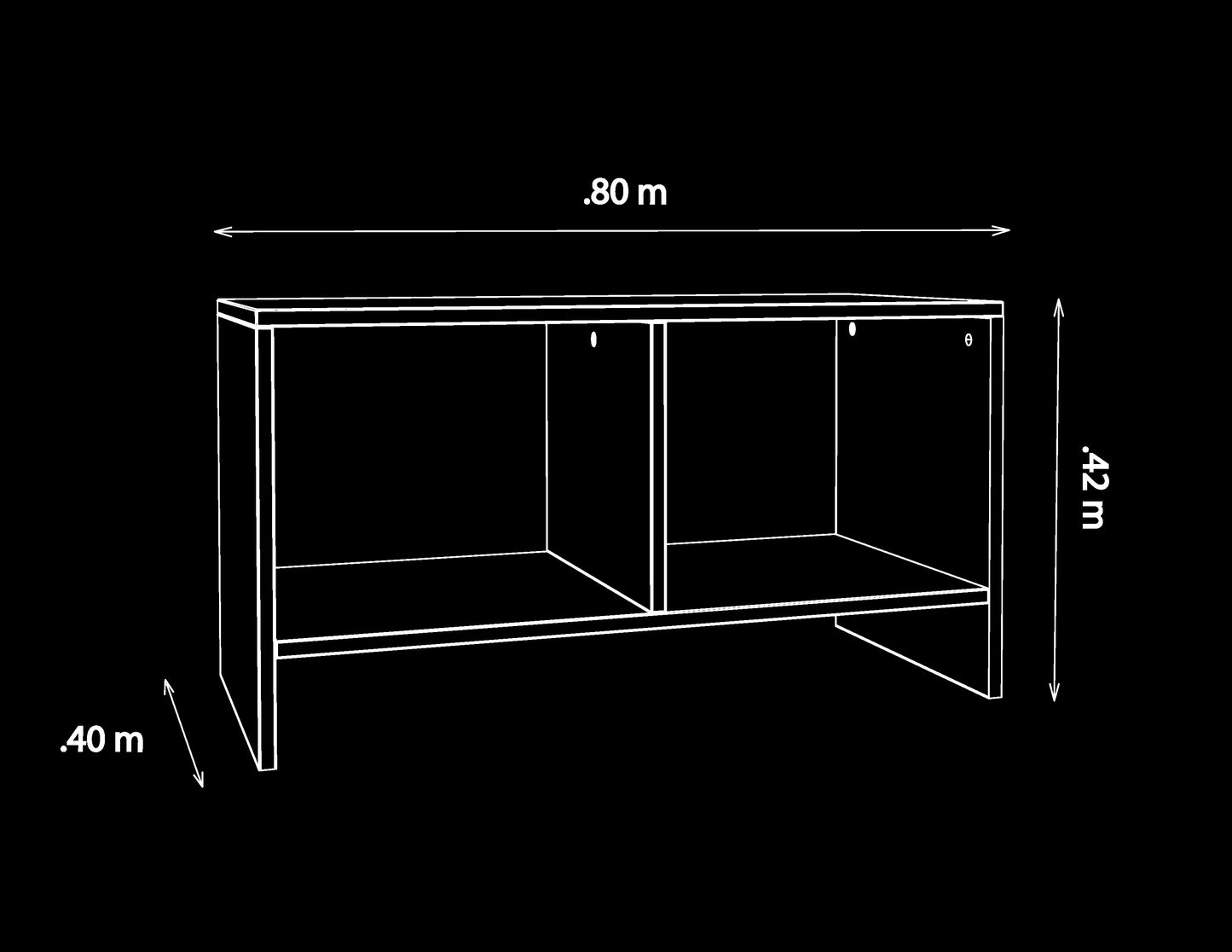 Mesa de Centro Smart  Latte y Negro