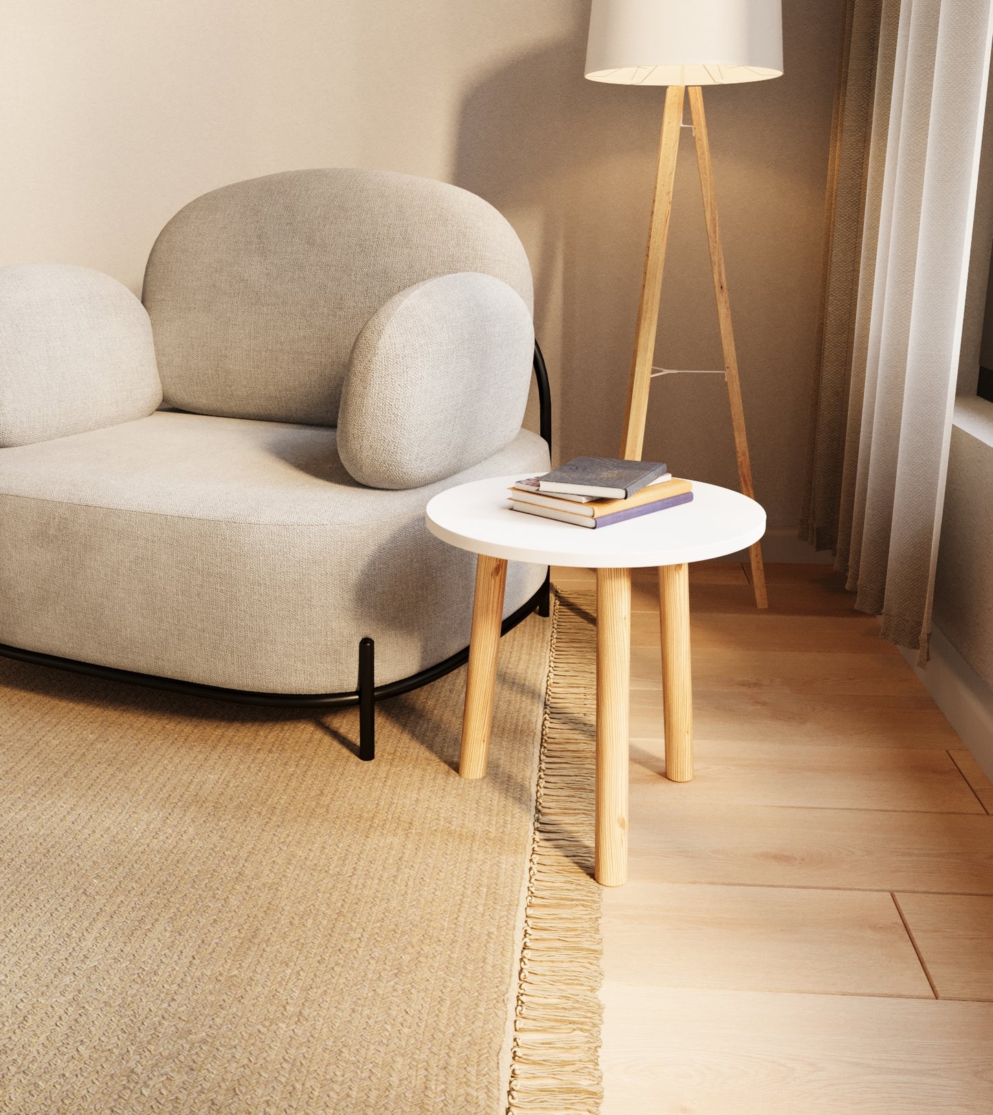 Mesa auxiliar Pro Blanco - MORU MUEBLES