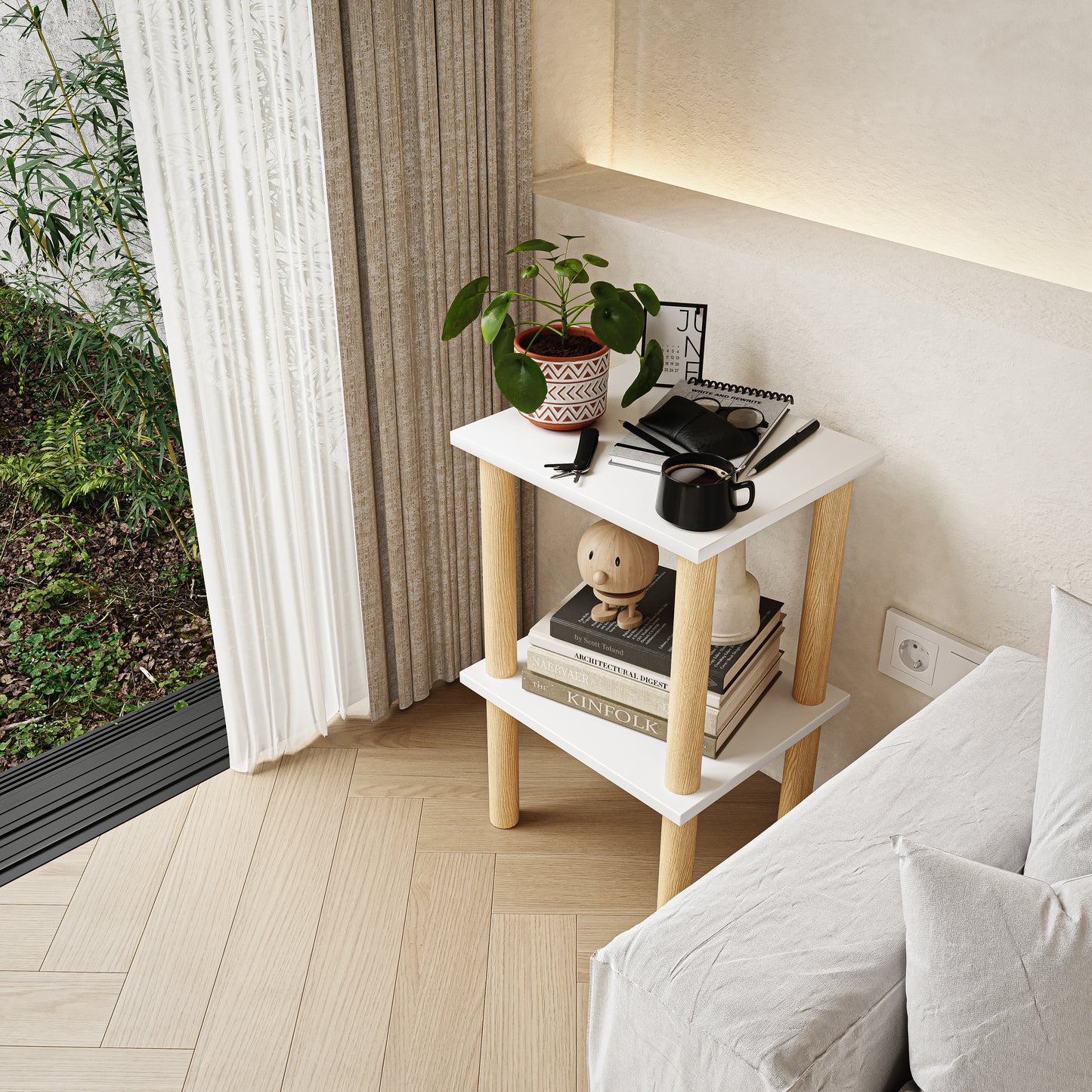 Mesa Auxiliar Mango Blanco - MORU MUEBLES
